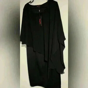 Women’s NWT size 22 Hanna Nicole black dress with overlay